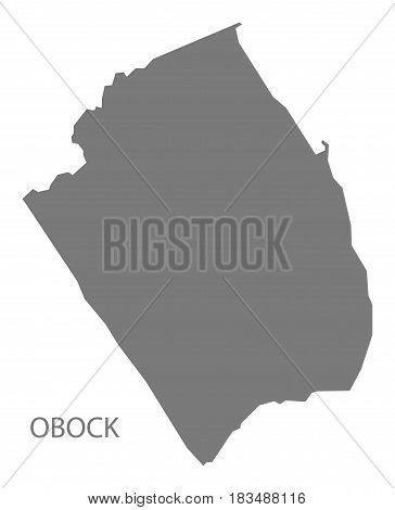 Obock Djibouti Map grey illustration silhouette shape