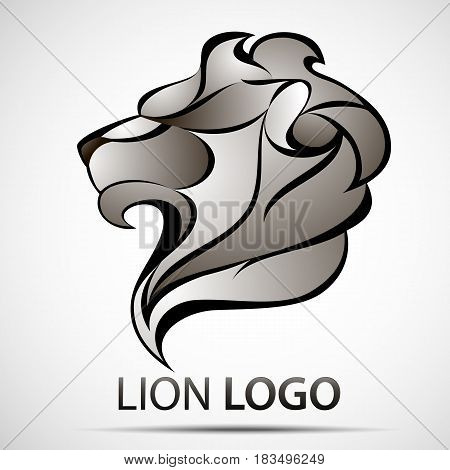 Lion head profile logo. Stock vector illustration for your design