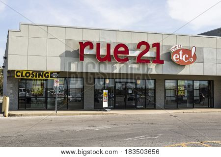 Marion - Circa April 2017: rue21 Retail Strip Mall Location. rue21 is closing about one-third of its stores nationwide II