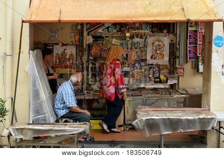 Owner Of Indian Magazines Store Along Little India In Singapore