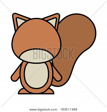 cute chipmunk woodland animal vector illustration design