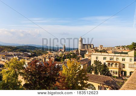 The Medieval Quarter Of Gerona.  Costa Brava, Catalonia, Spain.