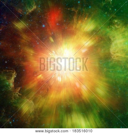 Big Explosion In Space And Relic Radiation. Elements Of This Image Furnished By Nasa (http://www.nas