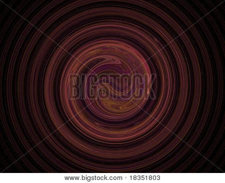 modello a spirale realizzata da frattali, concetto di concentrazione