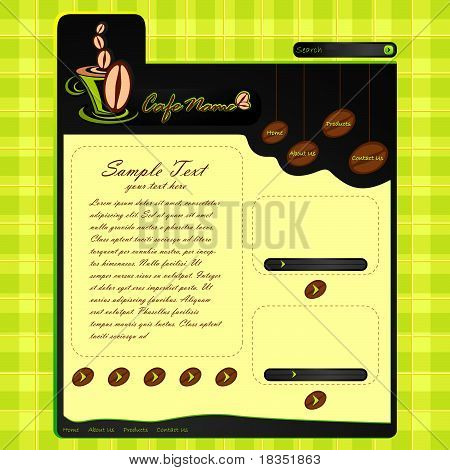 Webová stránka pro café