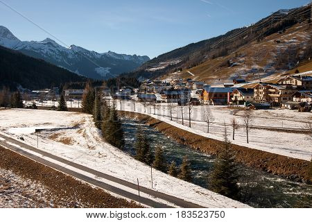 A beautiful winter scenery in Gerlos Austria