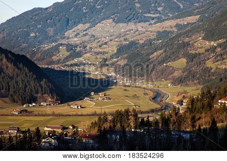 Beautiful mountain scenery in Zell am Ziller Austria