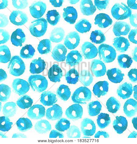 Abstract watercolor circlets seamless pattern For textile wallpaper wrapping web backgrounds and other pattern fills