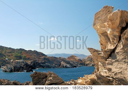 Rocky coast at seaside in North of Spain