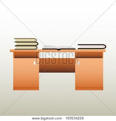 illustration of an open book and a pile of books