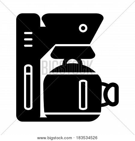 coffee machine appliance. isolated icon vector illustration. outline design cofee machine for office. Eps 10