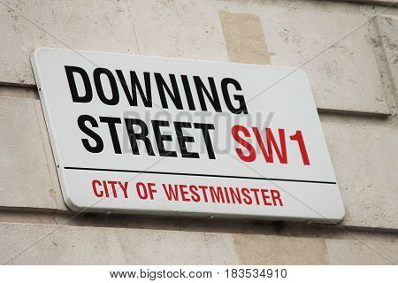 London, Uk - March 9Th 2014: Downing Street In Westminster, London Onthe 9Th March 2014.