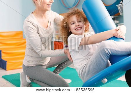 Child On Pediatric Swing
