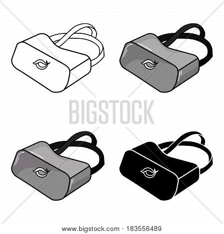 Virtual reality glasses icon in cartoon style isolated on white background. Virtual reality symbol vector illustration.