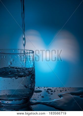 Ecologycal Concept. Water Preservation, Water Resources, Purification, Clear Water, Water Leak. Life