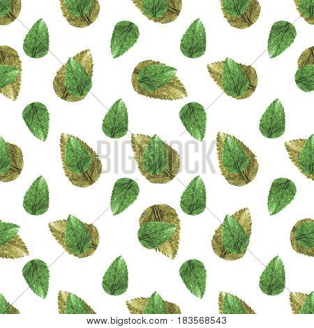 Leaves Motif Nature Seamless Pattern