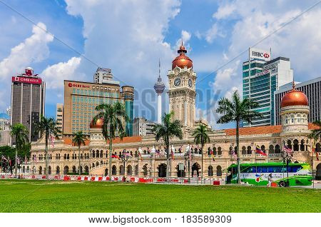 KUALA LUMPUR, MALAYSIA - OCTOBER 26, 2012: Sultan Abdul Samad Building in the cosmopolitan city of Kuala Lumpur Malaysia