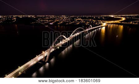 Ponte JK at night with long exposure