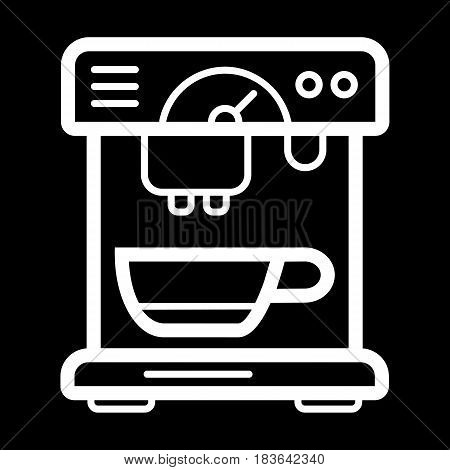 coffee machine appliance. isolated icon vector illustration. outline design cofee machine for office. Eps 10