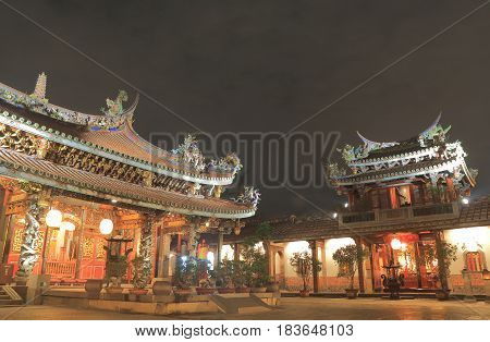 Dalongdong Baoan temple Taipei Taiwan. Dalongdong Baoan temple was originally built by clan members in Tongan, Xiamen, Fujian, who immigrated to Taipei in the early 19th century.