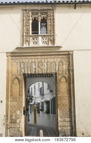 Cordoba (Andalucia Spain): old typical street in the Juderia