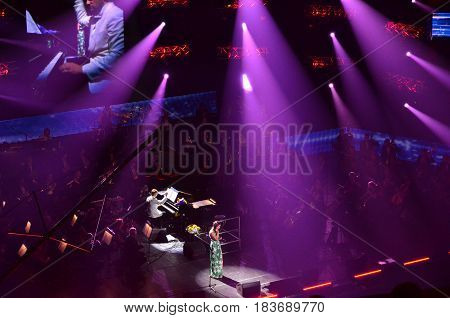 Jamala Ukrainian singer at the Palace of Arts 