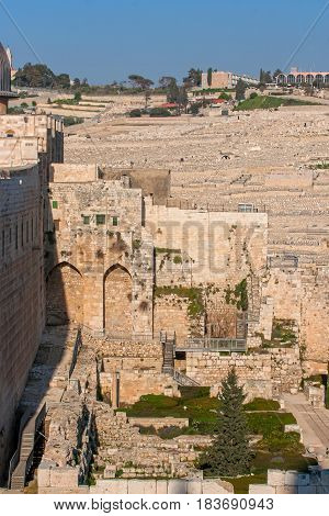 Spring views of the holy city Jerusalem