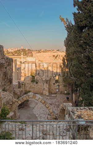 Spring views of the holy city Jerusalem