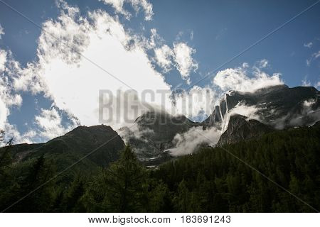 Mt Siguniang scenery in Sichuan of China
