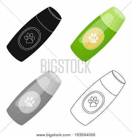 Shampoo for animals.Pet shop single icon in cartoon style vector symbol stock illustration .