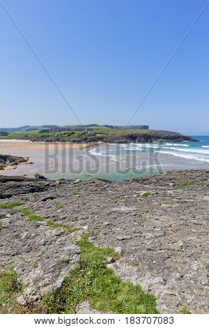 The Cuberris Beach In Ajo In Cantabria
