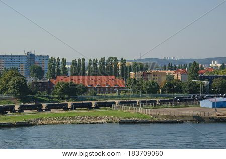 GDANSK - City landscape seen from Westerplatte