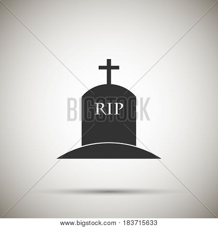 Tomb icon isolated on background. Vector illustration. Eps 10.