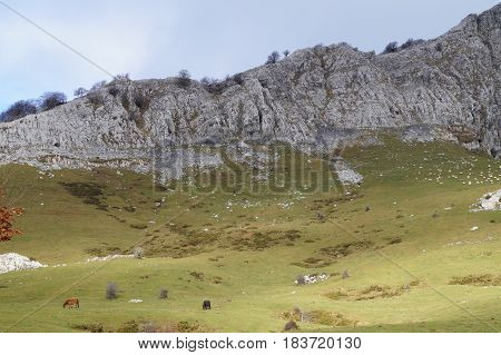 Views of Mount Gorbea, Alava and Vizcaya, Basque Country, Spain