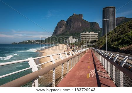 Cycling Path With Beautiful View in Rio de Janeiro, Brazil