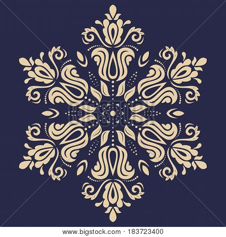 Elegant vector golden ornament in classic style. Abstract traditional pattern with oriental elements. Classic vintage pattern