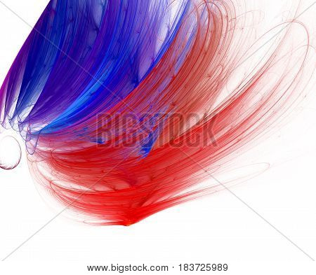 the fractal and a cirrus clouds multicolored