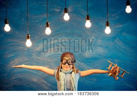 Child Pilot Playing At Home