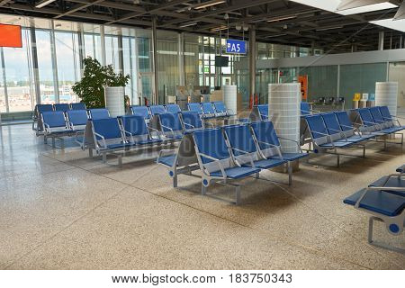 GENEVA, SWITZERLAND - CIRCA SEPTEMBER, 2014: inside Geneva International Airport