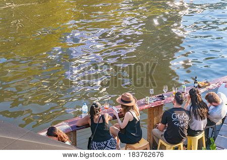 People Having Drink In Pony Fish Bar