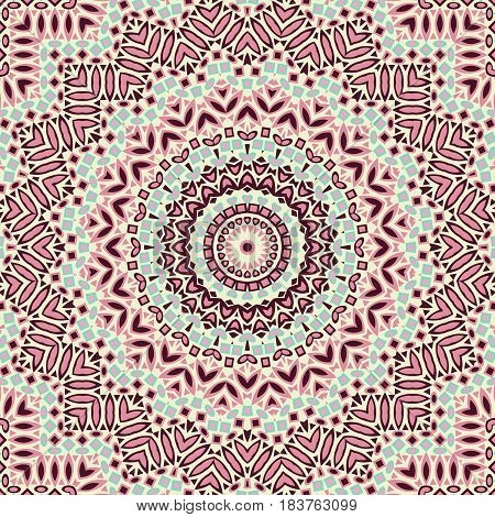 Geometric kaleidoskopic abstract seamless pattern background  textile, illustration