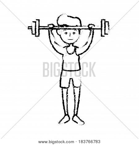 Sport man cartoon icon vector illustration graphic design