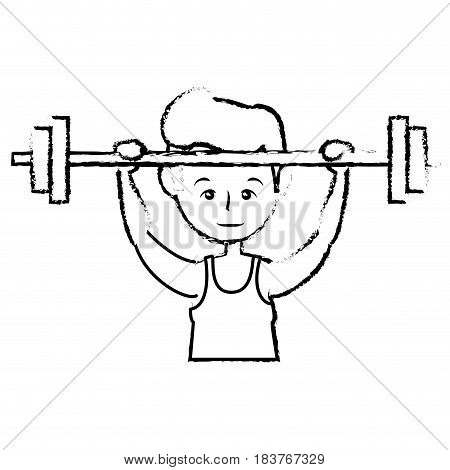 Sport man cartoon icon vector illustration graphic design