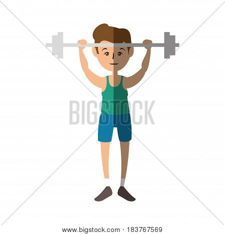 Sport man cartoon icon vector illustration graphic design