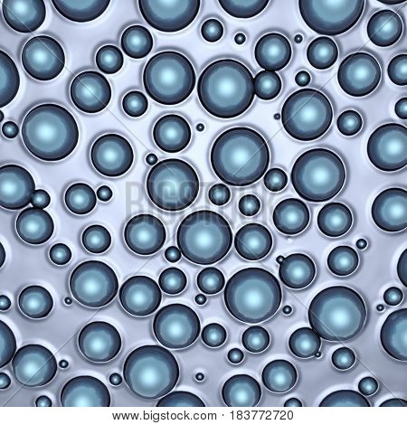 Abstract background of small rings in gray colors. 3d rendering