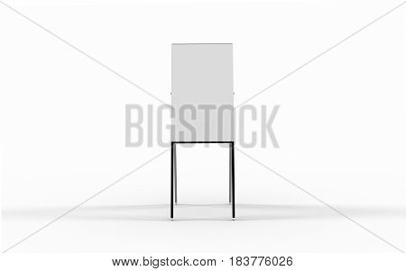 White Sheet On The Stand. 3D Rendering