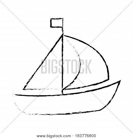 Sea ship transport icon vector illustration graphic design