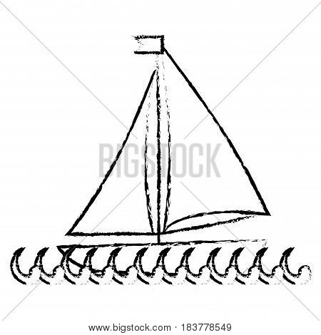 Sea ship transport icon vector illustration graphic design