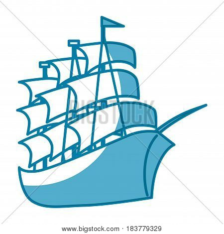 Sea ship transport icon vector illustration graphic design