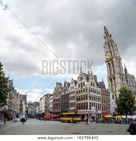 City Hall And Old Town In Antwerp